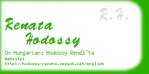 renata hodossy business card